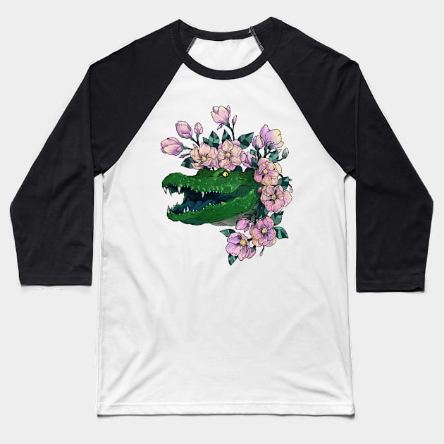 Smiling Gator Baseball T-Shirt by Fritz